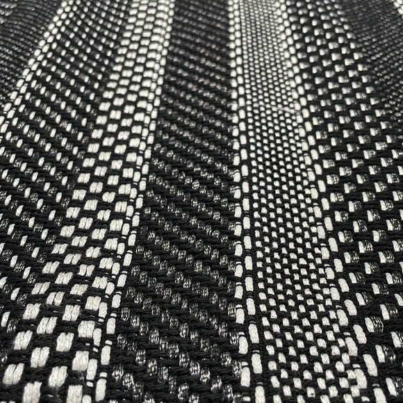 Judith & Charles woven knit black white metallic mini skirt size 4 zipper - Picture 6 of 12